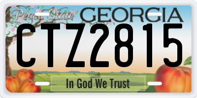 GA license plate CTZ2815