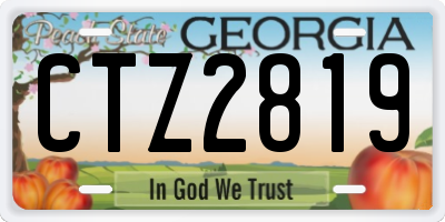 GA license plate CTZ2819