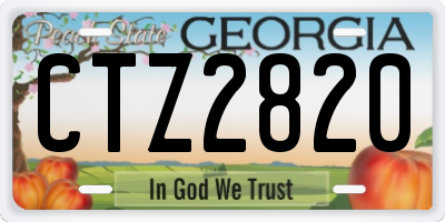 GA license plate CTZ2820