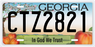 GA license plate CTZ2821