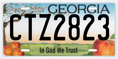 GA license plate CTZ2823