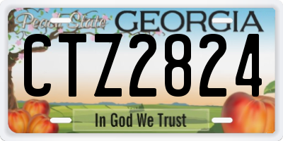 GA license plate CTZ2824