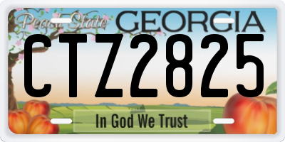 GA license plate CTZ2825