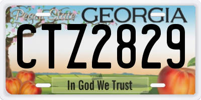 GA license plate CTZ2829