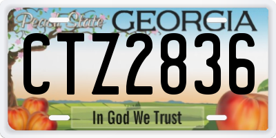 GA license plate CTZ2836