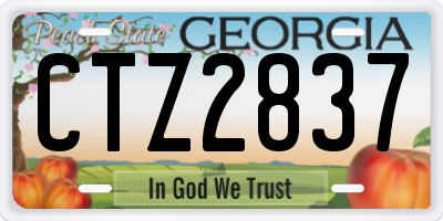 GA license plate CTZ2837