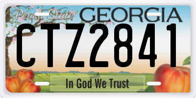 GA license plate CTZ2841