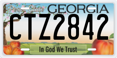 GA license plate CTZ2842