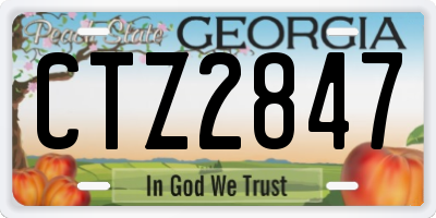 GA license plate CTZ2847