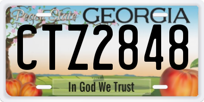 GA license plate CTZ2848