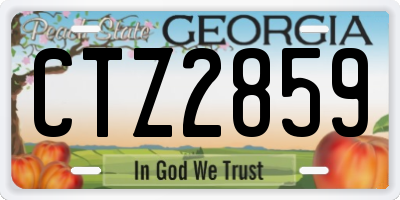GA license plate CTZ2859