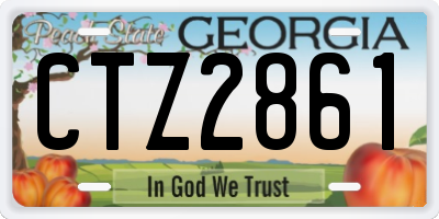 GA license plate CTZ2861