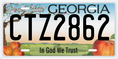 GA license plate CTZ2862