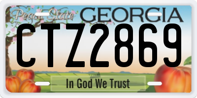 GA license plate CTZ2869