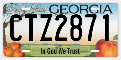 GA license plate CTZ2871