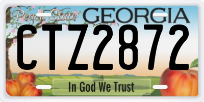 GA license plate CTZ2872