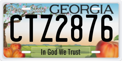GA license plate CTZ2876