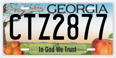 GA license plate CTZ2877