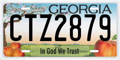 GA license plate CTZ2879