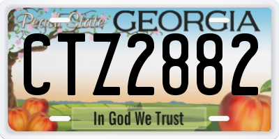 GA license plate CTZ2882