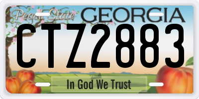 GA license plate CTZ2883