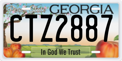 GA license plate CTZ2887