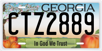 GA license plate CTZ2889