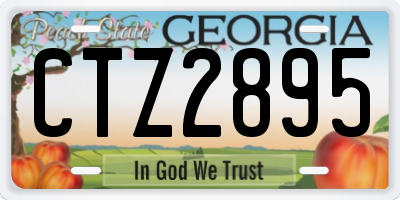 GA license plate CTZ2895