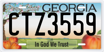 GA license plate CTZ3559