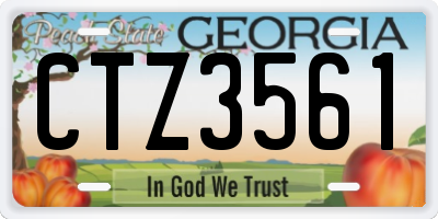 GA license plate CTZ3561