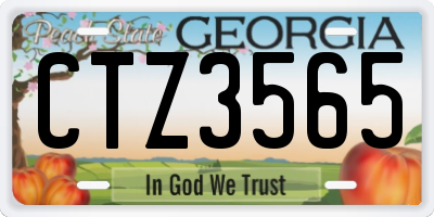 GA license plate CTZ3565