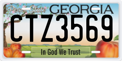 GA license plate CTZ3569