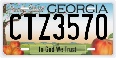 GA license plate CTZ3570