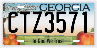GA license plate CTZ3571