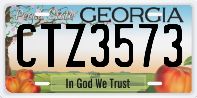 GA license plate CTZ3573