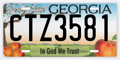 GA license plate CTZ3581