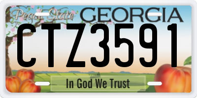GA license plate CTZ3591