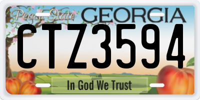 GA license plate CTZ3594