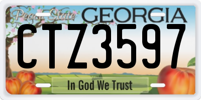 GA license plate CTZ3597