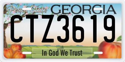 GA license plate CTZ3619