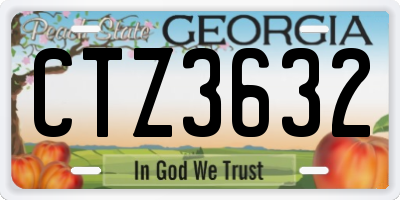 GA license plate CTZ3632
