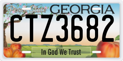 GA license plate CTZ3682