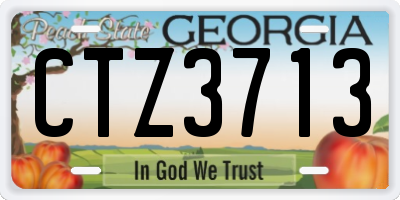 GA license plate CTZ3713