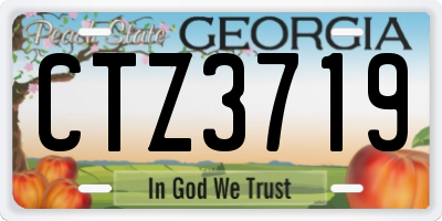 GA license plate CTZ3719