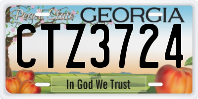 GA license plate CTZ3724