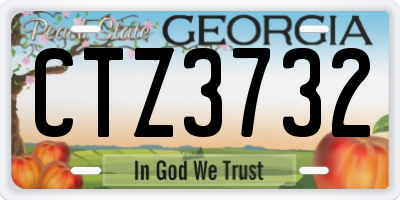 GA license plate CTZ3732