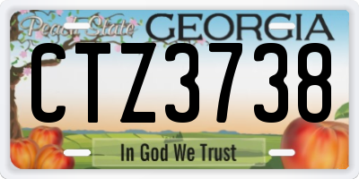 GA license plate CTZ3738