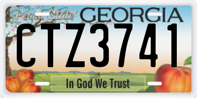 GA license plate CTZ3741
