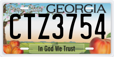 GA license plate CTZ3754