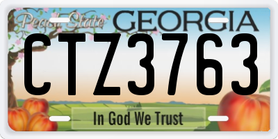 GA license plate CTZ3763